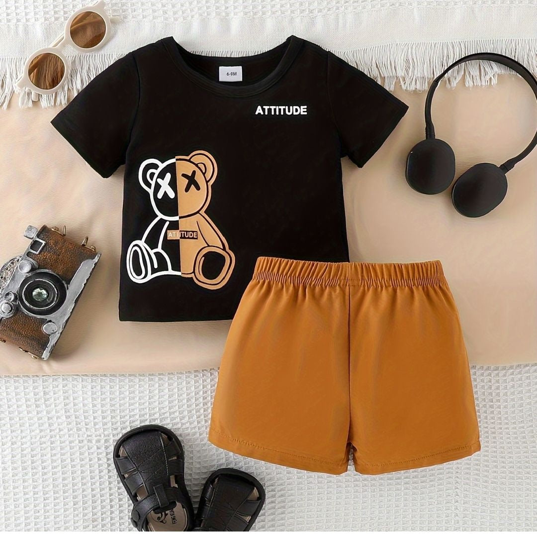 Baby Boy Dresses T-shirt And Short Pant Niker For Kids