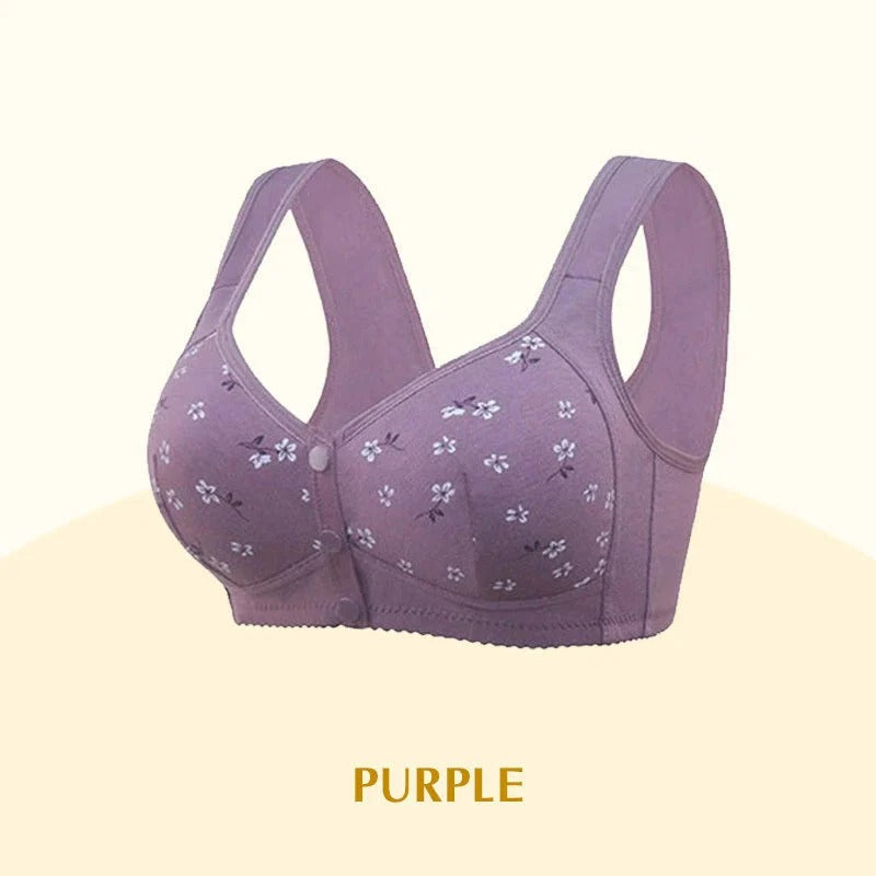 2025 New Anti Sagging Front Open Cooling Cotton Bra.