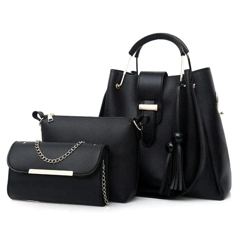 Luxury PU Leather Ladies Handbags Set – 3-Piece Crossbody & Shoulder Bags