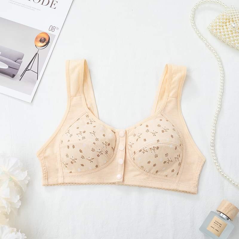 2025 New Anti Sagging Front Open Cooling Cotton Bra.
