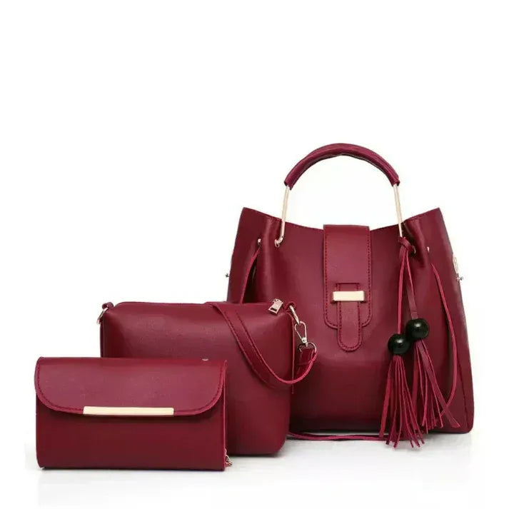 Luxury PU Leather Ladies Handbags Set – 3-Piece Crossbody & Shoulder Bags